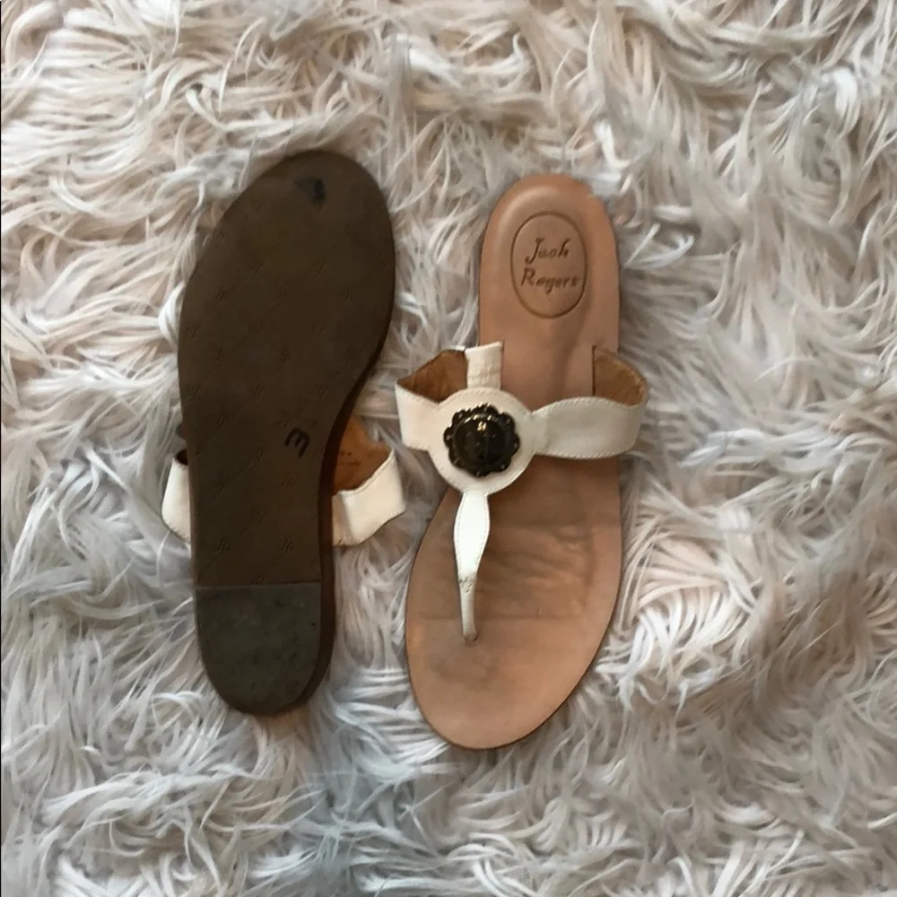 • Jack Rogers • Lilah White Lock Sandals 8.5